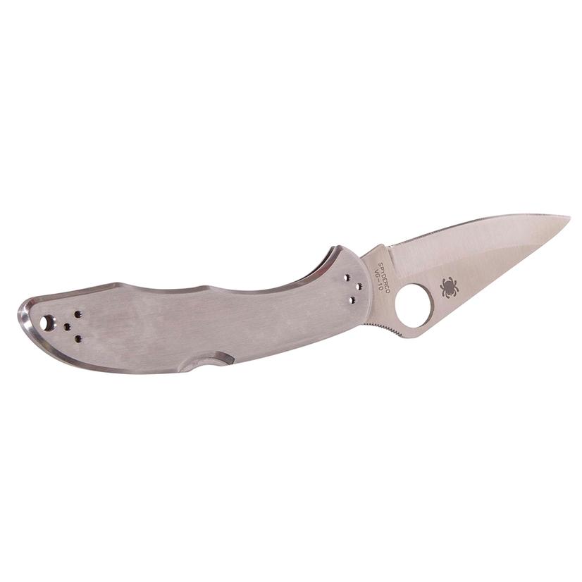 Spyderco Delica 4 Stainless Steel Straight Edge Knife