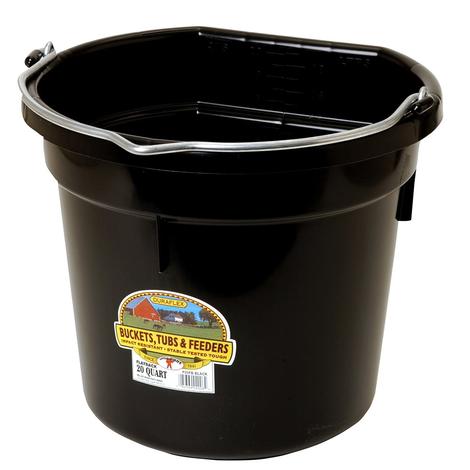 Miller MFG.Flat Back Plastic Bucket 20 Quart