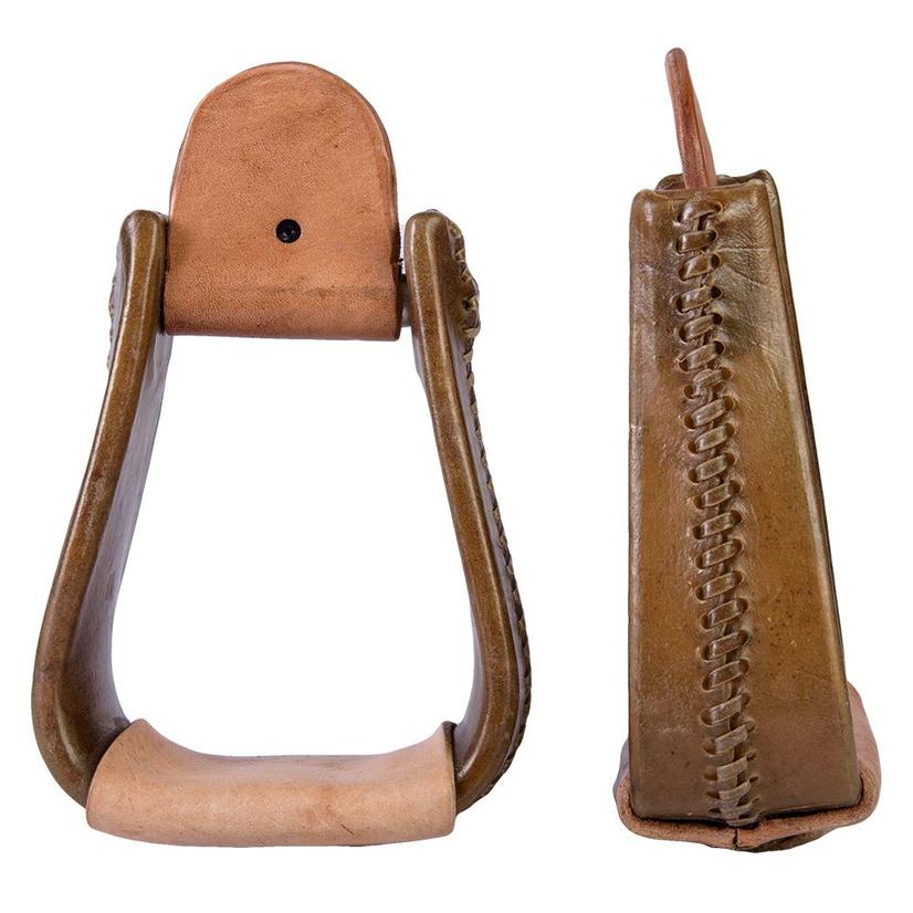  Stt Laced Edge Rawhide Roper Stirrups 3 