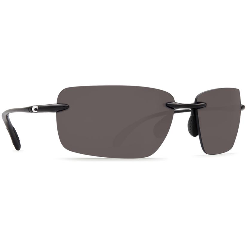  Costa Gulf Shore Shiny Black Grey 580p Sunglasses