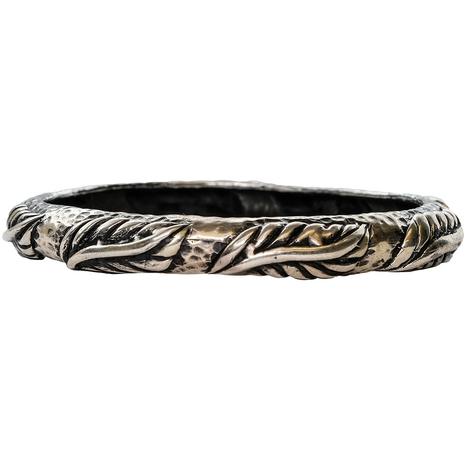 Silver Medium Leaves Bangle