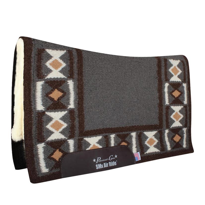 Professional Choice Comfort Fit SMX Air Ride Pad Fleece Lined CHARCOAL/CHOCOLATE