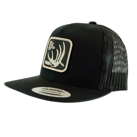 Red Dirt Hat Co Deer Shed Black on Black Mesh Back Cap