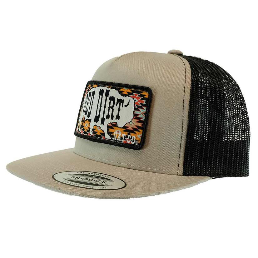  Red Dirt Hat Co Great White Buffalo Silver Black Mesh Back Cap