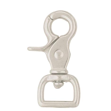 Nickel Plated Square Scissor Rein Snap 5/8