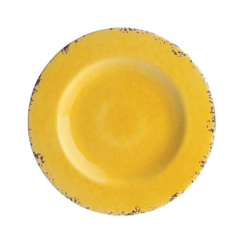  Crackle Melamine Yellow 8.75 