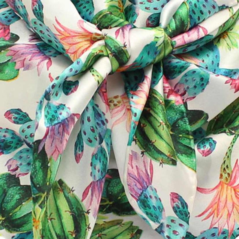  Wild Rags Silk Floral And Cactus 33x33