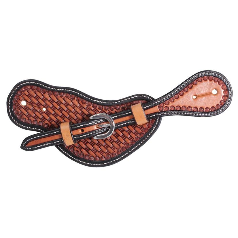  Professional Choice Men's Chestnut Black Spur Straps