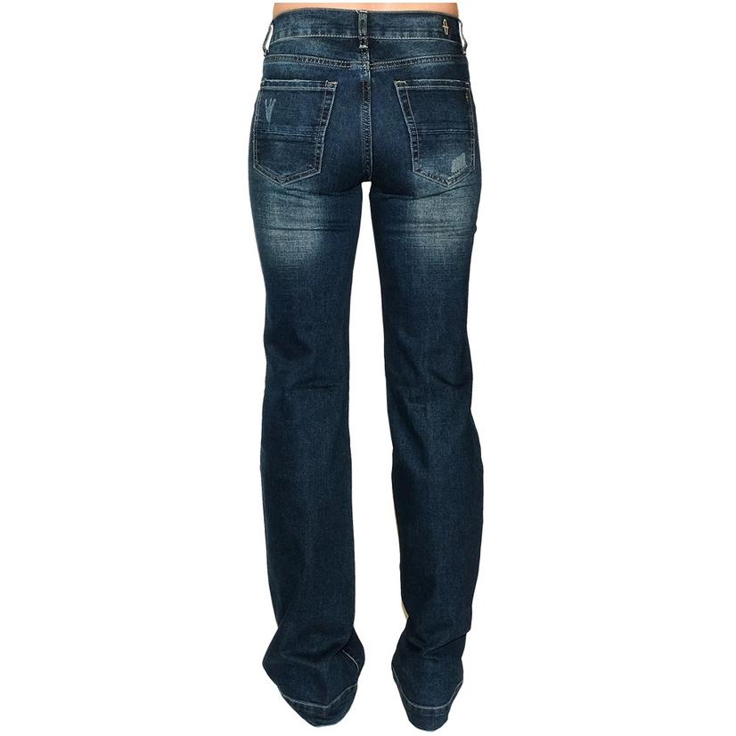 Stt Signature Mid- Rise Distressed Wash Women's Trouser Jeans
