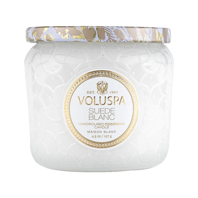  Voluspa Suede Blanc Petite Jar Candle 4.5oz