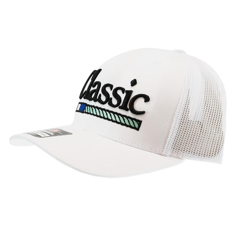  Classic Rope 3d Puff Embroidery White Cap