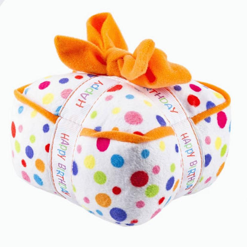 Haute Diggity Dog Happy Birthday Gift Box Dog Toy