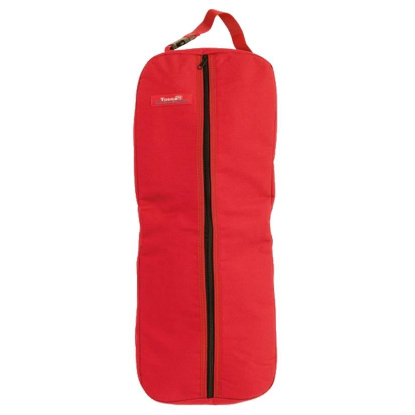 Tough 1 Nylon Poly Bridle Halter Bag RED