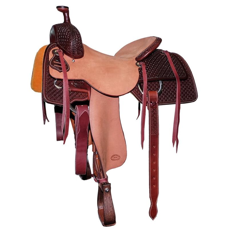  Stt Half Natural Roughout Half Chestnut Axe Head Ranch Cutter Saddle