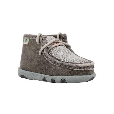 Twisted X Grey Chukka Driving Moc Infants Shoes 