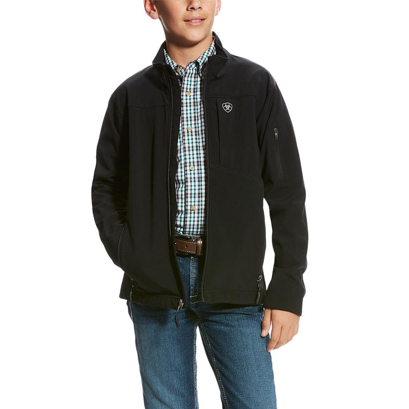  Ariat Black Vernon 2.0 Boys Softshell Jacket