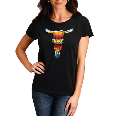 Stetson Black Skull Graphic Women's Tee 