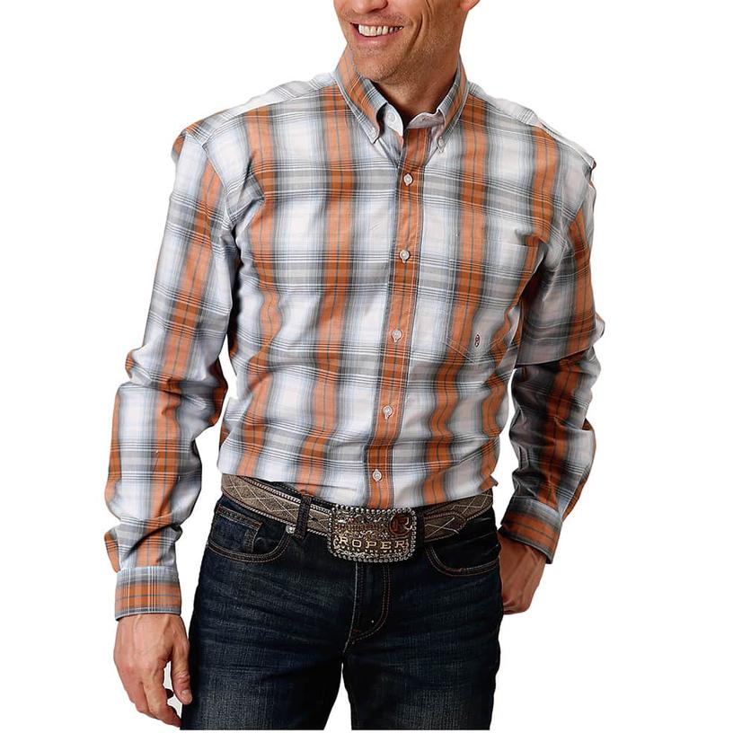  Roper Plaid Long Sleeve Button- Down Men's Shirt