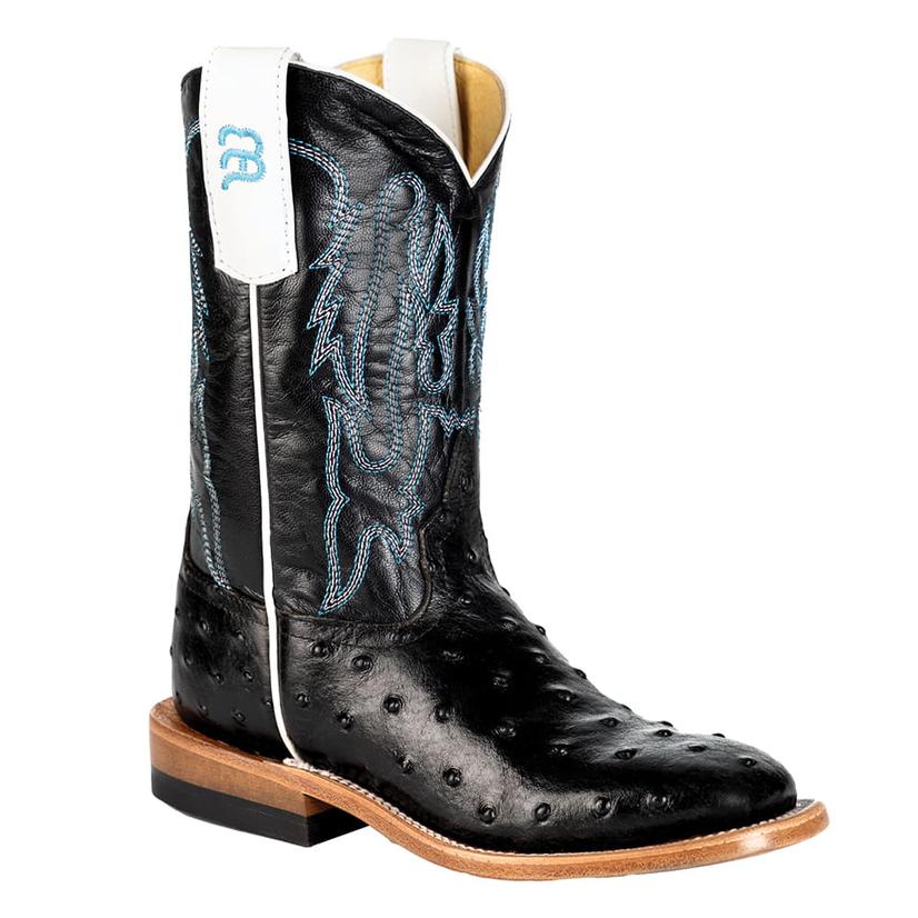  Anderson Bean Black Impostrich Boy's Boots