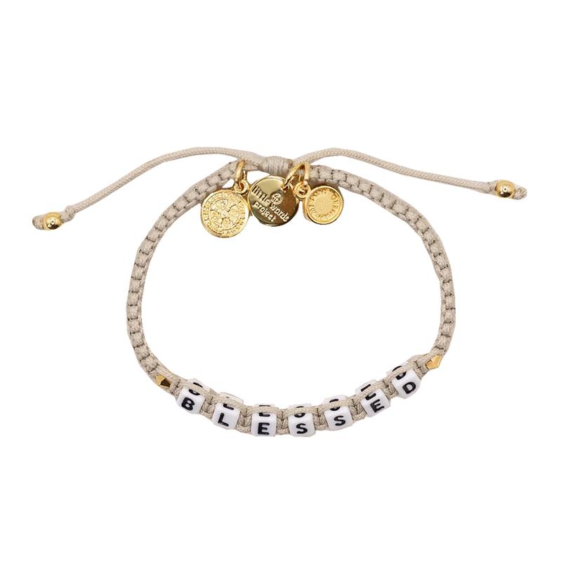 My Saint My   Hero Jewelry Little Words Project X Love Bracelet In Gold Tone