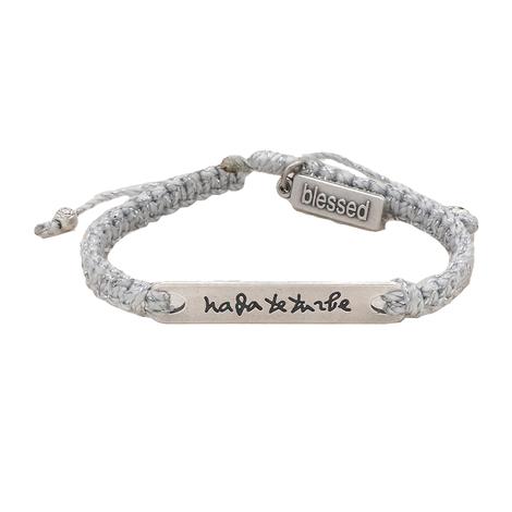 My Saint My Hero Jewelry Nada Te Turbe Metallic Silver Bracelet