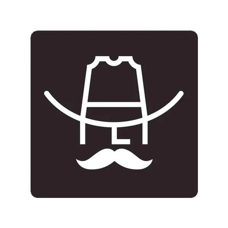 Cowboy Cool Black Hank Square Sticker