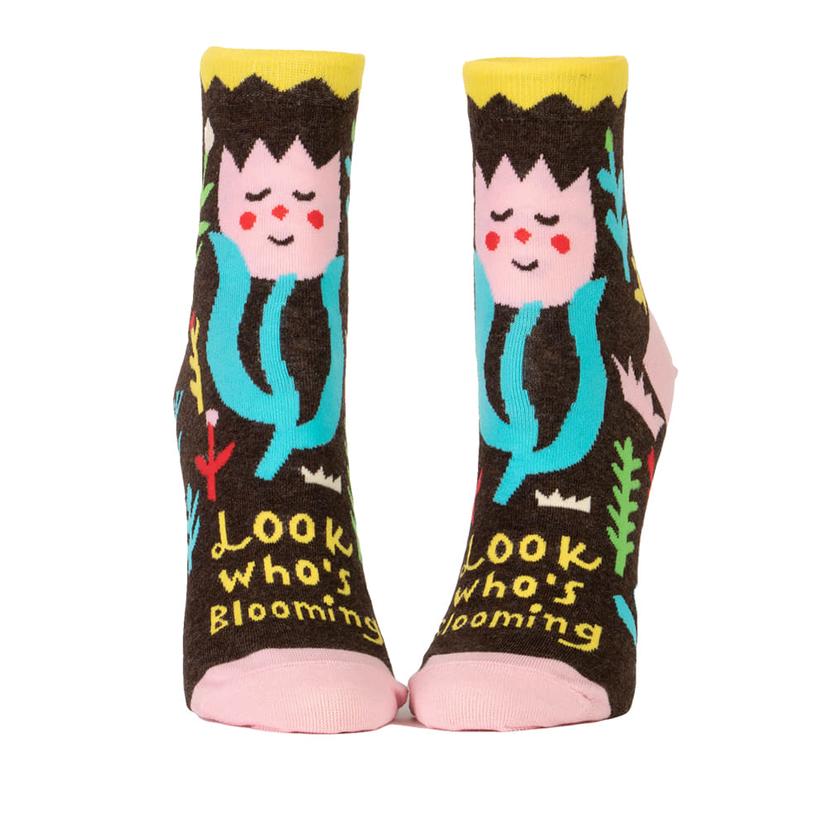  Blue Q Look Who's Blooming Women's Ankle Socks