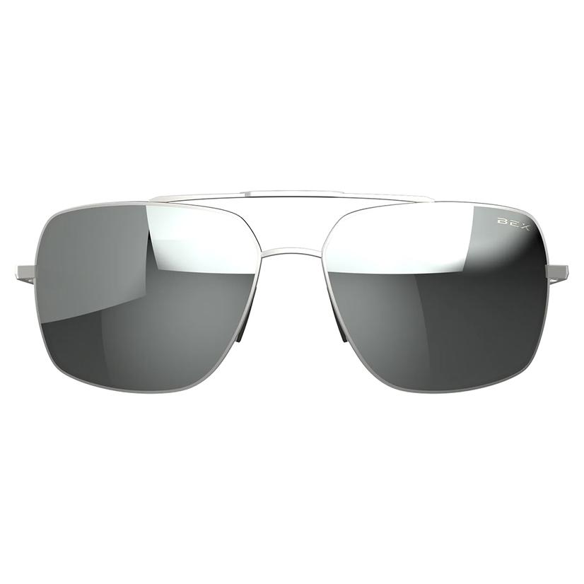  Bex Wing Matte Silver, Gray And Silver Sunglasses