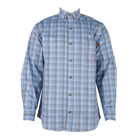 Forge Blue Plaid FR Men's Shirt 