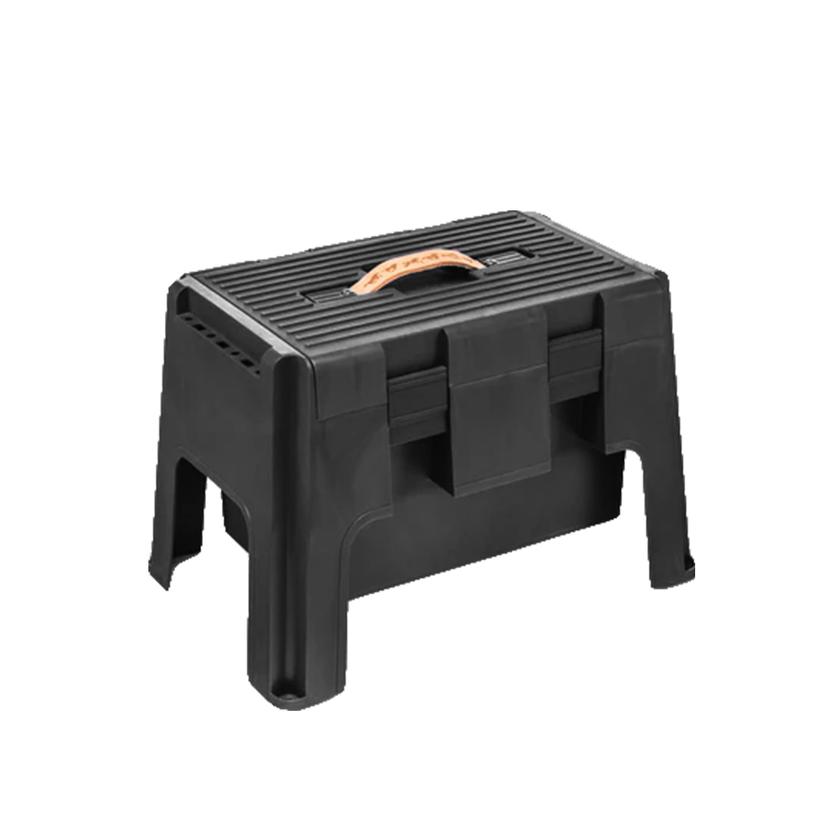 Grooming Stool with Flip-top Tool Box and Storage Compartment - Asst Colors BLACK