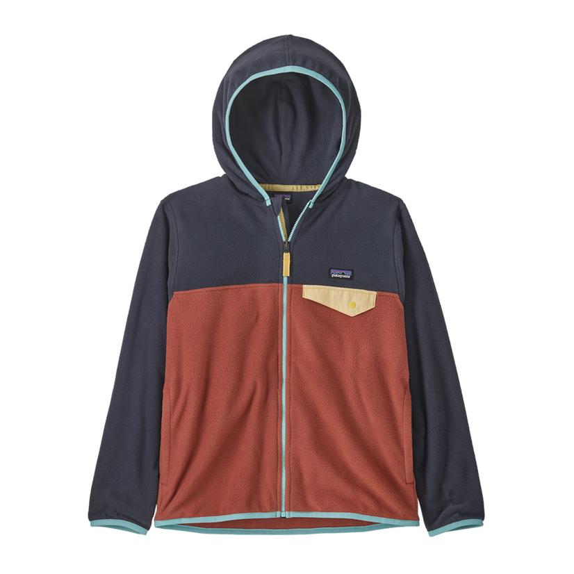  Patagonia Burl Red Micro D Snap T Kid's Zip Hoodie