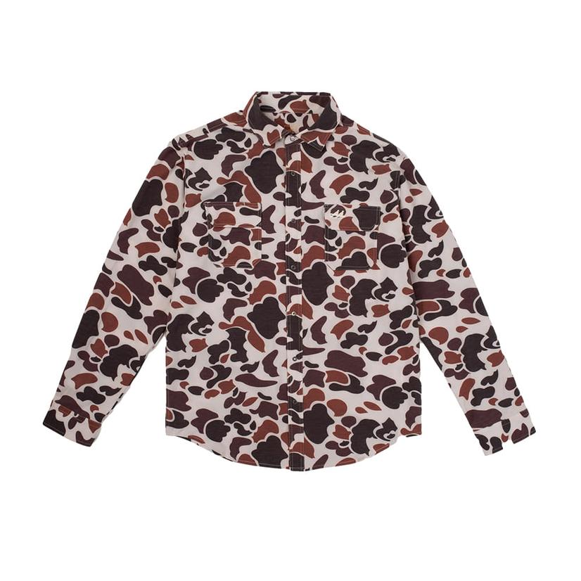  Two Dove The Boone Ultimate Outdoor Blend Vintage Camo Long Sleeve Snap Men's Shirt