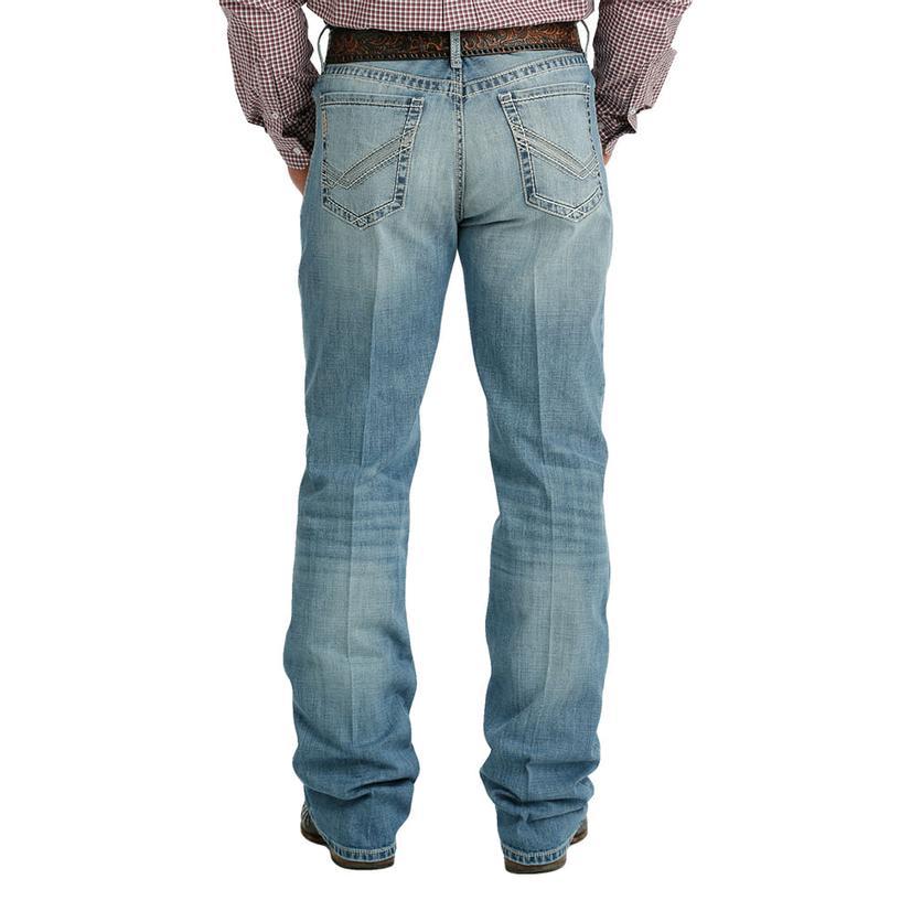  Cinch Grant Mid Rise Relaxed Bootcut Light Stonewash Men's Jeans