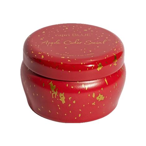Capri Blue Apple Cider Social Glimmer Mini Tin 3 Oz Candle