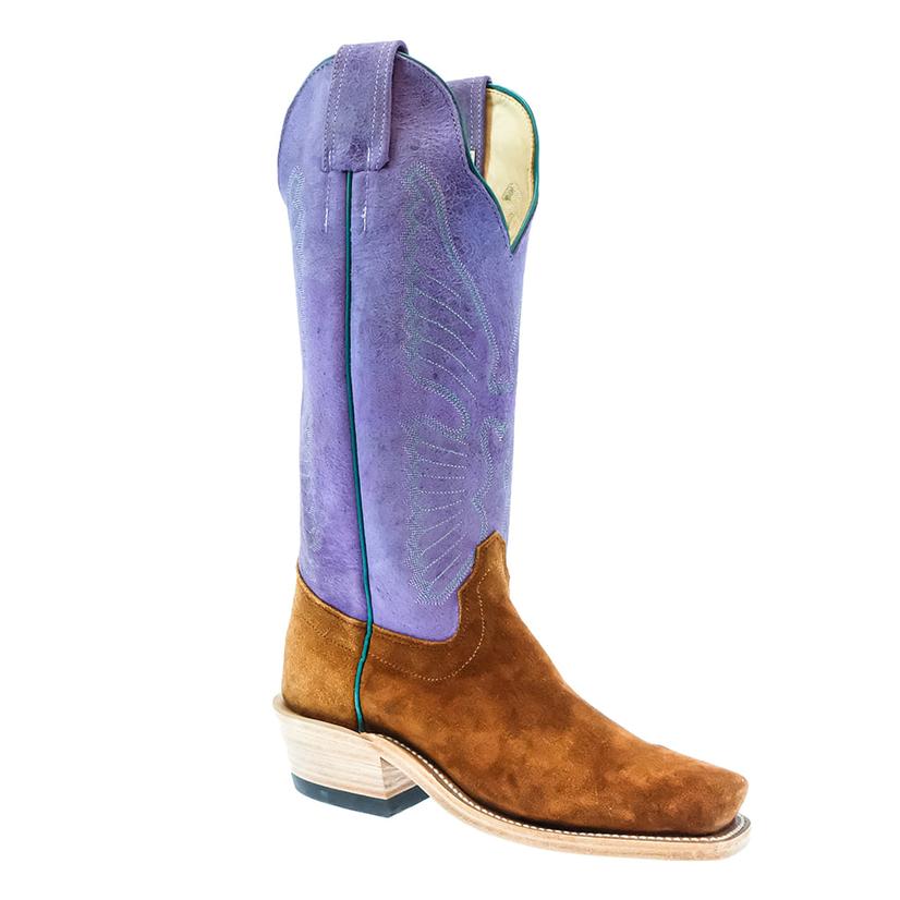  Olathe Tan Toasted Chap Purple Top Women's Boots
