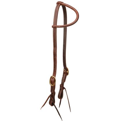 STT Oiled Leather Rolled Slide Ear Headstall 5/8