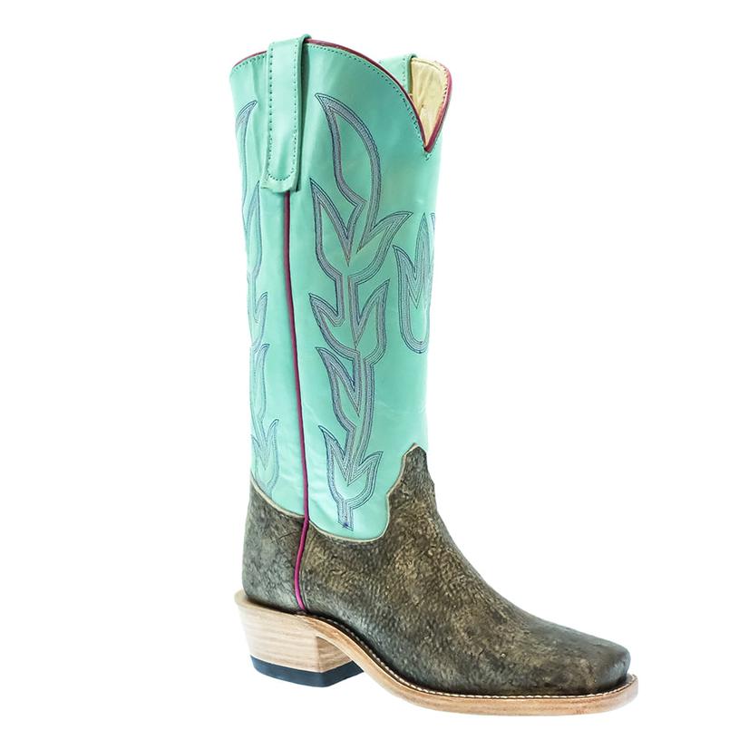  Olathe Antique Saddle Safari Giraffe Mint Top Women's Boots
