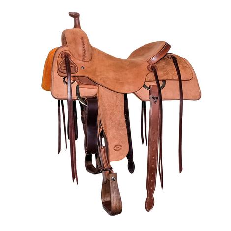 STT Full Natural Roughout Ranch Cutter Saddle