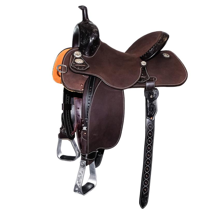  Martin 71 Stingray Chocolate Eighth Wyoming Flower Tool Barrel Racing Saddle