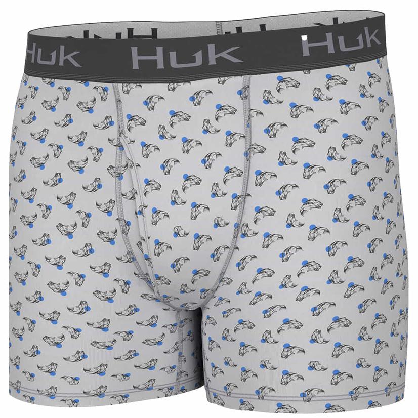  Huk Polka Fish Harbor Mist Men's Boxer Brief