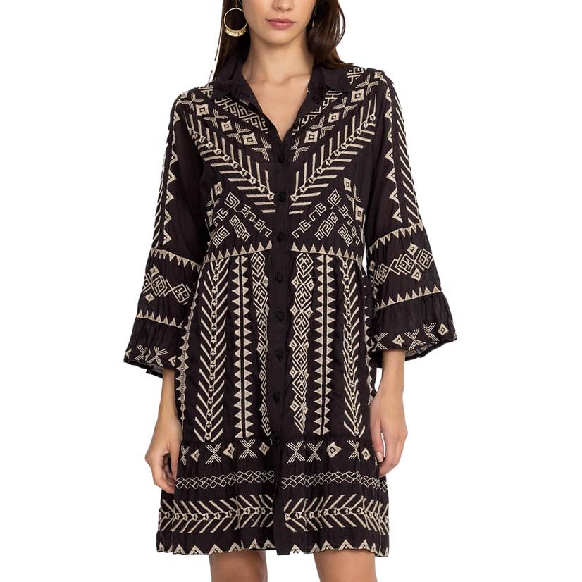  J Workshop By Johnny Was Maribel Black Relaxed Women's Dress