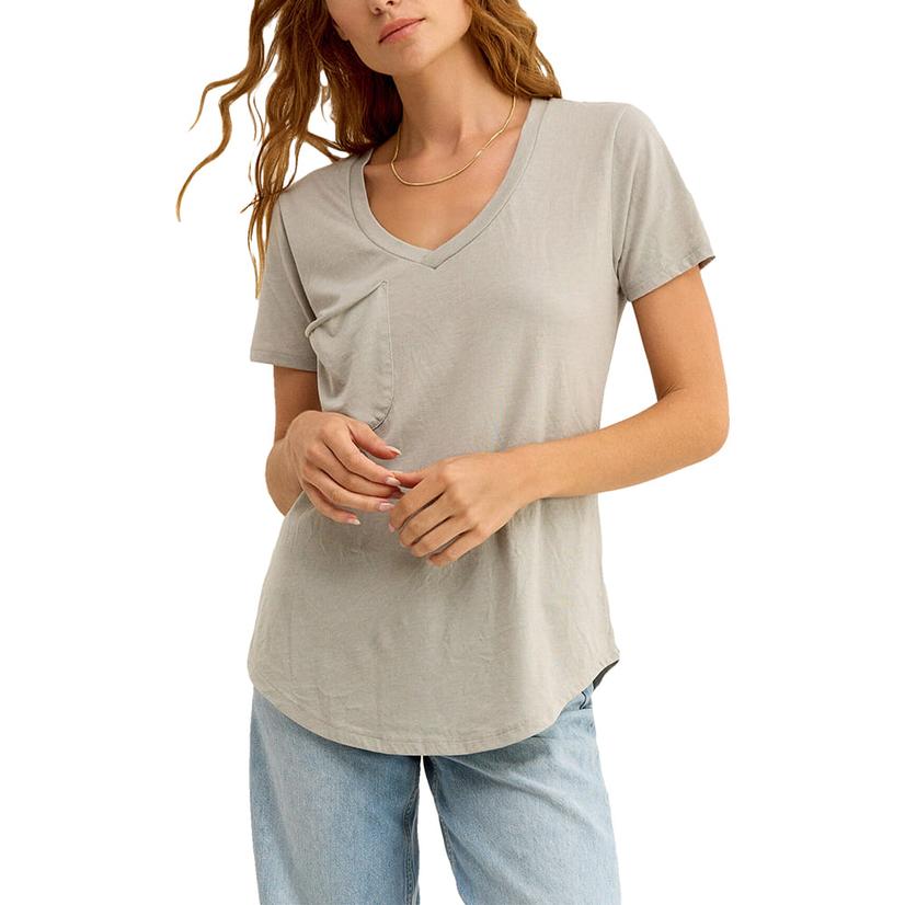 Z Supply Pale Jade Women's Pocket Tee