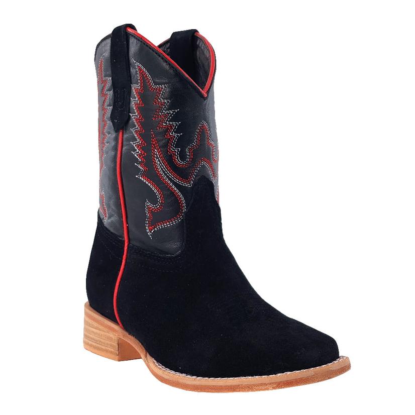  R.Watson Black Roughout Boy's Boot