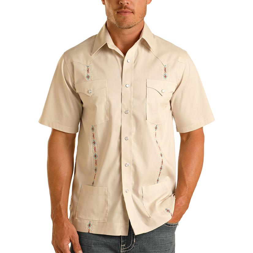  Panhandle Guayabera Short Sleeve Snap Men's Shirt