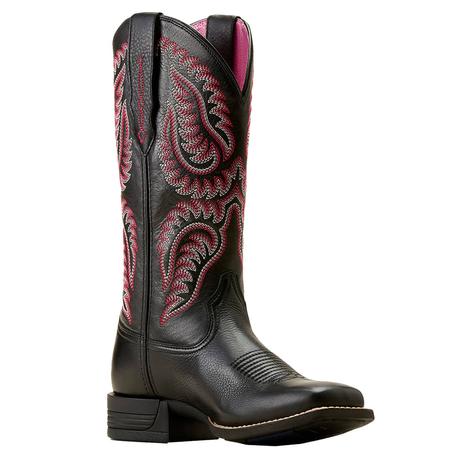 Ariat Ladies Cattle Caite Black Stretchfit Boot