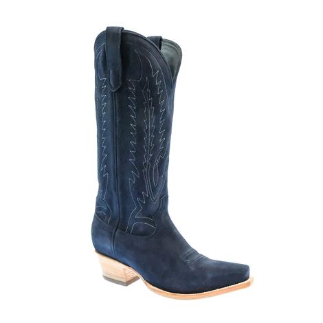 Black Star Ladies Navy Victoria Boots
