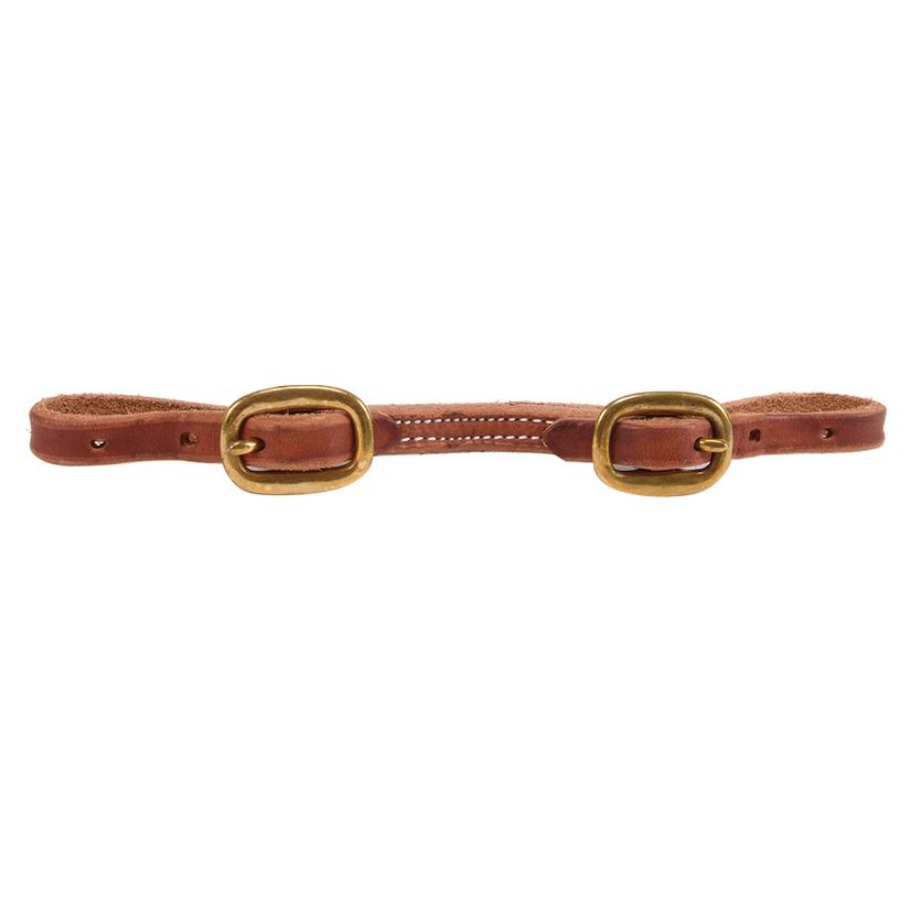  Stitched Leather Curb Strap