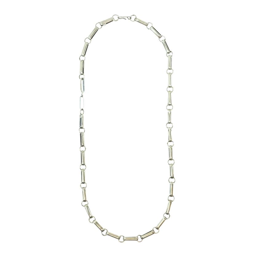  Stt Silver Paper Clip Chain Women's Necklace
