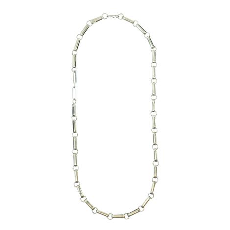 STT Silver Paper Clip Chain Women's Necklace
