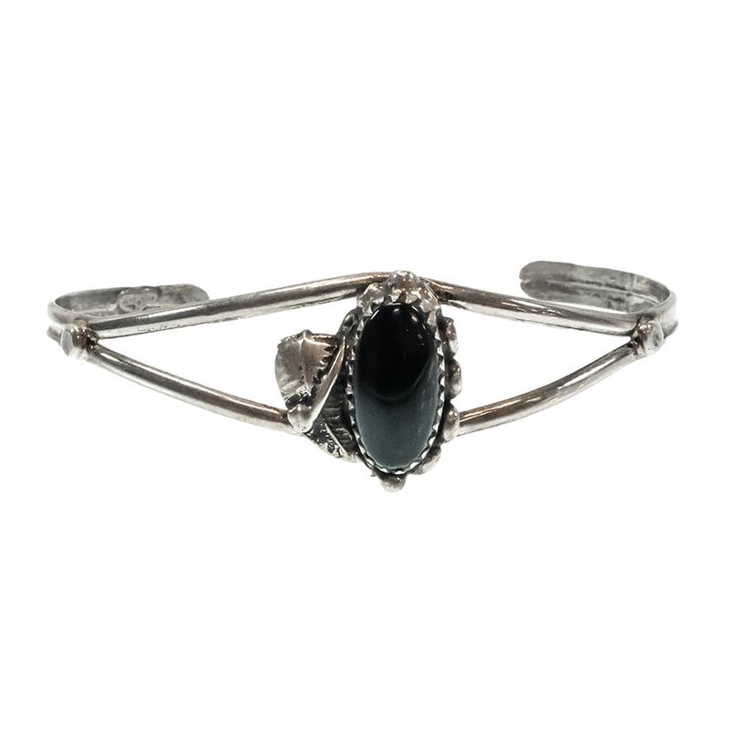  South Texas Tack Vintage Silver Cuff With Black Onyx